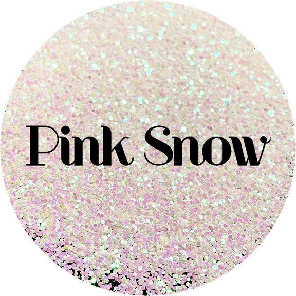 Glitter Heart Co. Glitter - High Quality Polyester Glitter -Pink Snow - Color Shift White to Pink – 2 oz Bottle