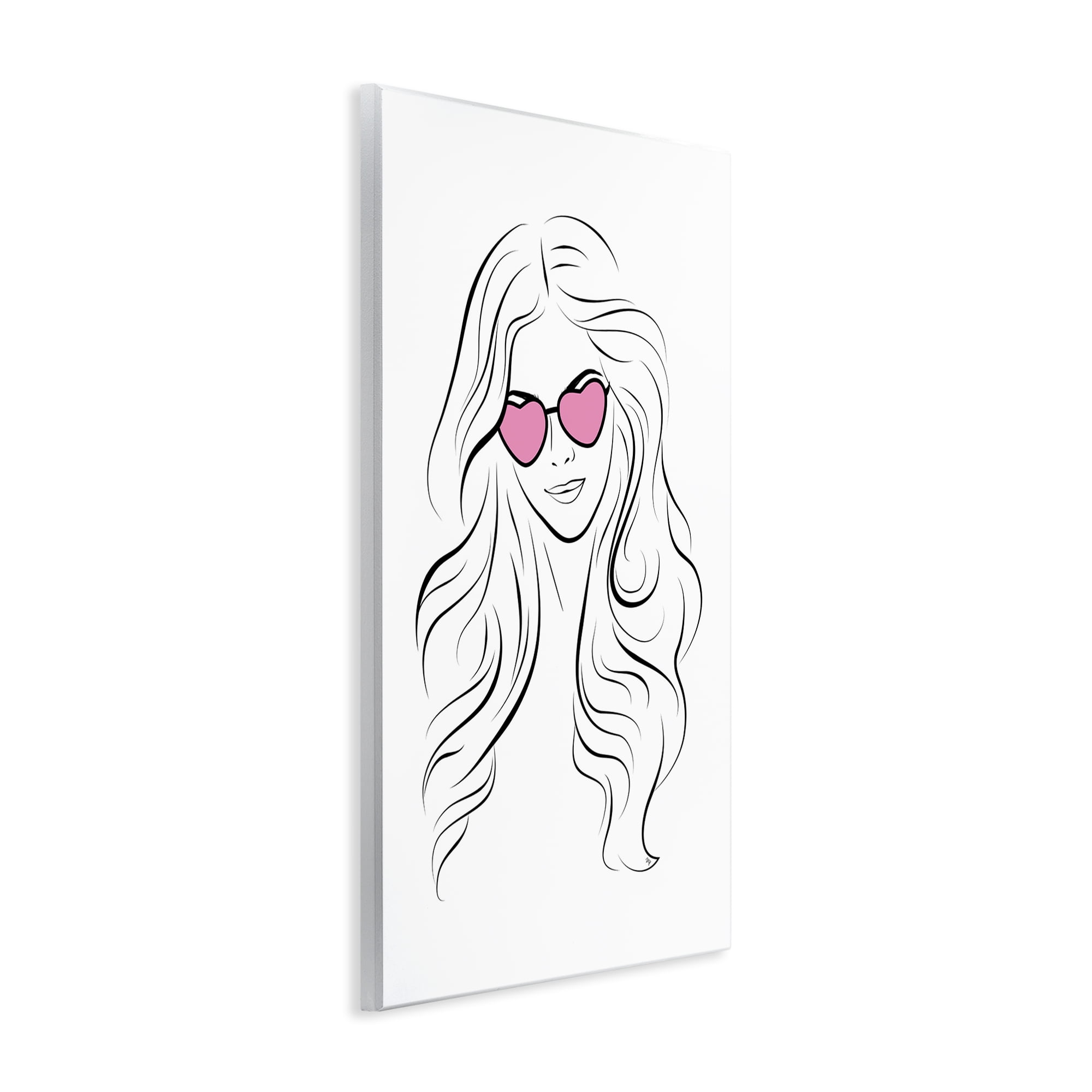 Stupell Industries Leila Pink Heart Sunglasses Wall Plaque Art, design by Martina Pavlova