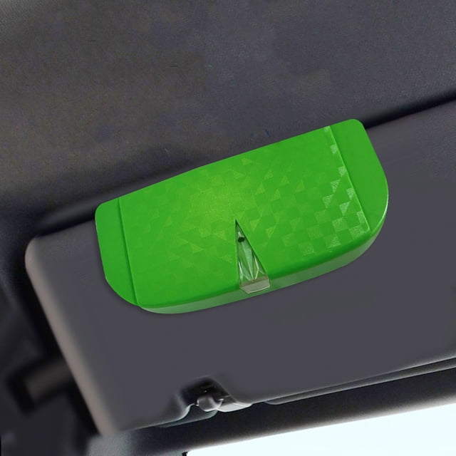 Caja de gafas para coche, fácil instalación, organizador de carcasa rígida, estuche de almacenamiento para gafas de , para automóvil, regalo para Verde