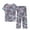Gray, variant on 2024 Women's Cute Sleepwear Tops with Capris Pants Pajama Sets Short Sleeve Cotton Linen Loungewear Two Piece Suit