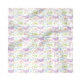 thumbnail image 1 of Doodle Decorative Satin Napkins Set of 4, Children Style Pastel Rain Drops Clouds Mountains Leaf Waves Geometric Details, Square Fabric Party & Dinner Napkin, 18", Multicolor, by Ambesonne, 1 of 2