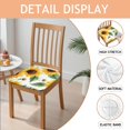 thumbnail image 2 of Sunflower Pattern Seat Covers for Dining Room Chairs Set Of 4,Stretch Printed Washable Chair Seat Cover with Elastic Ties and Button,Removable Waterproof Couch Cushion Covers, 2 of 6