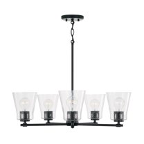 Capital Lighting 446951-533 Baker 5 Light 27" Wide Chandelier - Black