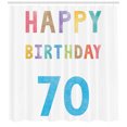 thumbnail image 3 of Ambesonne Colorful Shower Curtain, Abstract 70 Birthday, 69"Wx84"L, Multicolor, 3 of 3
