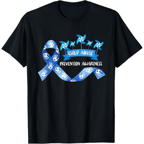 Child Abuse Prevention Awareness Month Pinwheel Ribbon T-Shirt