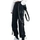 thumbnail image 1 of Pantalones cargo para mujer, pantalones harén, pantalones jogger con bolsillos punk a la moda con cadena, pantalones elásticos Harajuku de cintura alta., 1 of 5