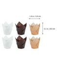 thumbnail image 3 of 1 Ensemble 300 Pcs Moules à Gâteau en Forme de Tulipe Résistants à l'Huile pour Dessert, 3 of 6