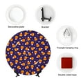 thumbnail image 4 of Cauagu Candy Corn (2) Print Bone China Decorative Plate, Wall Mount Plate Holiday Decor Decorative Ceramic Plates with Stand Elegant Household Plates Decorative-6in, 4 of 6