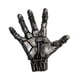 thumbnail image 1 of Soporte de baloncesto con escultura de mano, resistente estante de almacenamiento para ahorrar espacio. Negro, 1 of 8