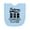 AE-Light Blue, variant on Inktastic Future Dominoes Player Game Newborn Bib
