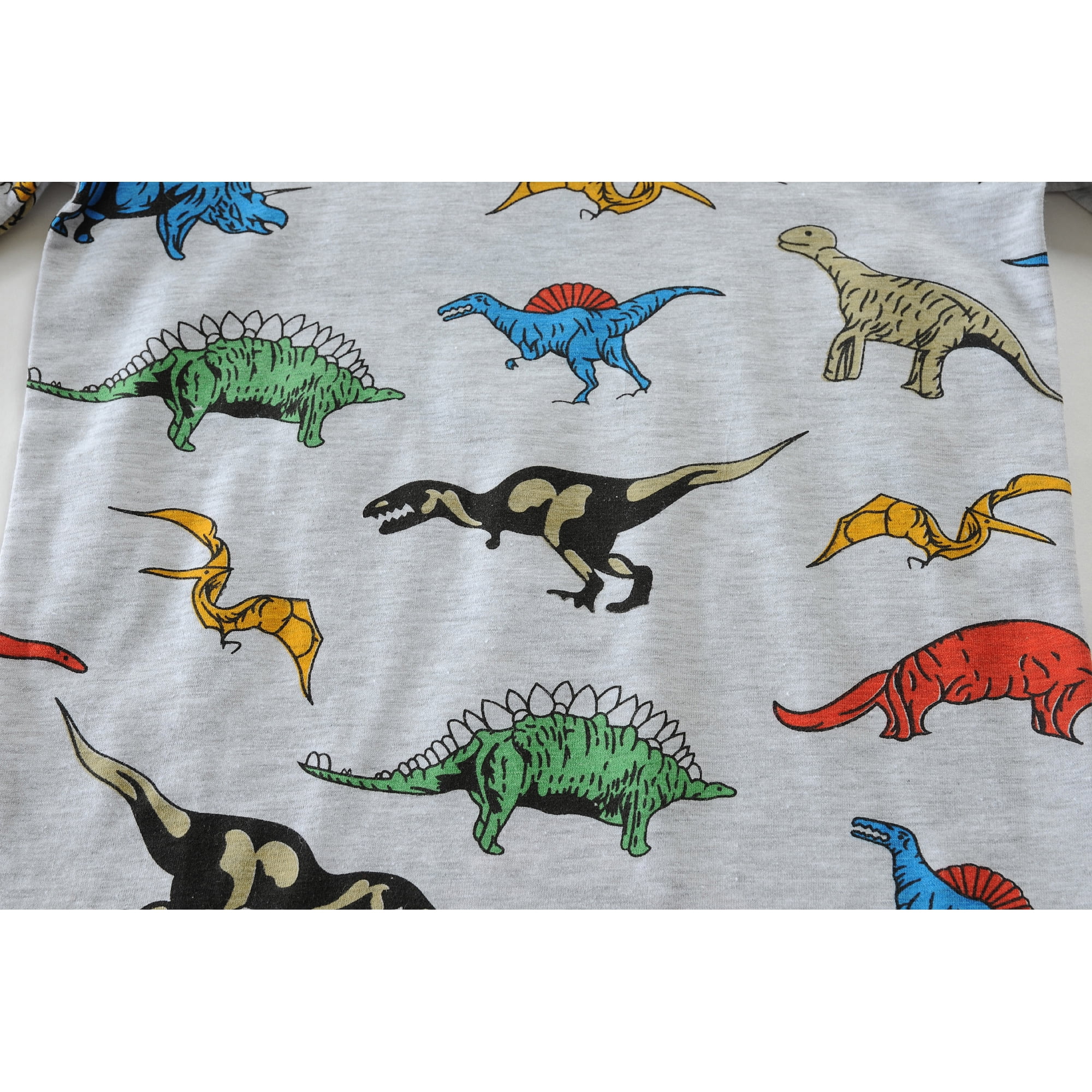Little Hand Toddler Boys Long Sleeve Pajamas Set Kids Dinosaur Sleepwear Pjs 3t Grey