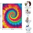 thumbnail image 4 of Colorful Rainbow Tie Dye Spiral Pattern Blanket,Comfortable Soft Flannel Throw Blanket,All Season,Warm Lightweight Blankets for Sofa Bed Couch Living Room Chair,30"x40", 4 of 4