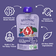 thumbnail image 6 of (12 pack) Little Brainiac Organic Fruit & Oat Toddler Food with BrainPack, Berry Apple Oat, 3.5oz, 6 of 9