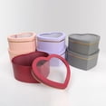 thumbnail image 6 of Farfi 2Pcs/Set Flower Box Heart Shaped Hot Stamping Paper Florist Packaging Rose Gift Case for Party (Pink), 6 of 13