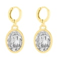 thumbnail image 1 of Arete para Mujer con Cristal Swarovski  en Forma de Oval – Bañado en Oro 14k– Arete Elegante y Brillante, Aretes de Mujer de Moda– Joyería para Mujer de Moda– Regalo especial Ortiz Espinosa Temporada, 1 of 2