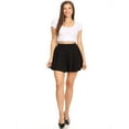 thumbnail image 3 of Moa Collection Women's Solid Casual A-Line Skater Mini Skirt, 3 of 5