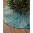 thumbnail image 2 of Black and White Butterfly Christmas Tree Skirt 48 Inches Large Christmas Skirt Tree, Teal Ombre Art Tree Skirt Christmas Decorations for Fireplace Party Holidays Indoor Outdoor, 2 of 7