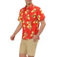 thumbnail image 4 of Lars Amadeus Men's Summer Short Sleeves Button Down Hawaiian Tropical Fruit Printed Shirts, 4 of 6