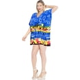 thumbnail image 4 of HAPPY BAY Women's Beachwear Plus Size Swimsuit Coverups for Women Summer Swim Beach Dress Cover ups for Swimwear Women Bathing Suit Cover-Up 3X-4X Cobalt, Floral Hibiscus, 4 of 5