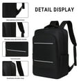 thumbnail image 4 of Travel Backpack - Flight Approved Travel Bag for Men and Women, Carry on Luggage for 15.6" Laptop and Travel Essentials for Work, Business, Weekender, College 17.16×12.59×6.29in (Black), 4 of 9