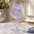 thumbnail image 3 of Oceans Treasure Handcrafted Sea Life Wine Glass, Blown Glass Wine Glass with Sea Motifs, Glass Drinkware for Home Decor and Gifting, 3 of 6