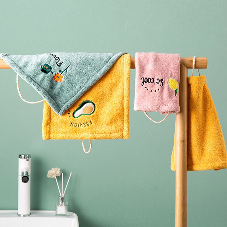 JDEFEG Lane Linen Bath Towels Cute Soft Hanging Hand Towels Owl