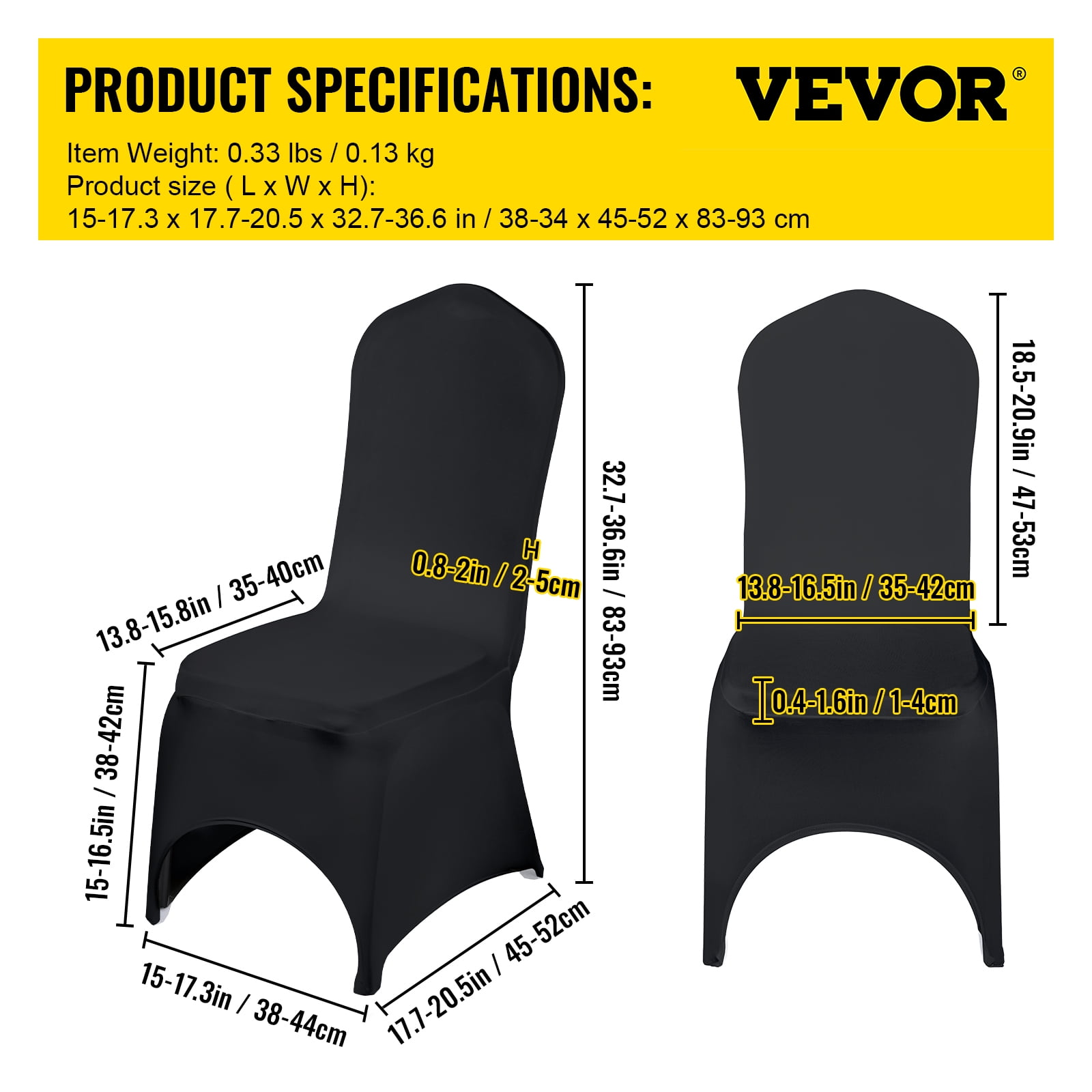 Shop Black Princess Lycra Chair Covers (190gsm) - Princess Chair Covers -  Wedding Chair Covers