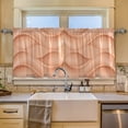 thumbnail image 6 of Wave Pattern Design Tier Curtains for Kitchen 57x24 Inch Semi Sheer Light Filtering Half Window Curtains 2 Panels, 6 of 8