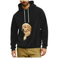 thumbnail image 3 of jobturf Cat Dog Carrier Hoodies for Men Puppy Kitten Carrying Sweatshirt Spring Fashion Pullover Top Large Pet Pocket Corduroy Shirt, 3 of 8