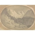 thumbnail image 2 of John Warwick Smith 24x18 Gold Ornate Framed and Double Matted Museum Art Print Titled - Alpine Scene (1781), 2 of 4