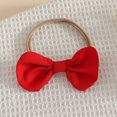 thumbnail image 6 of Pandaie Toddler Girls Heart Print Two Piece Outfit Ruffle Long Sleeve Top Tiered Skirt Bow Headband Birthday Party Holiday Photo Shoots Red,12-18 Months, 6 of 7