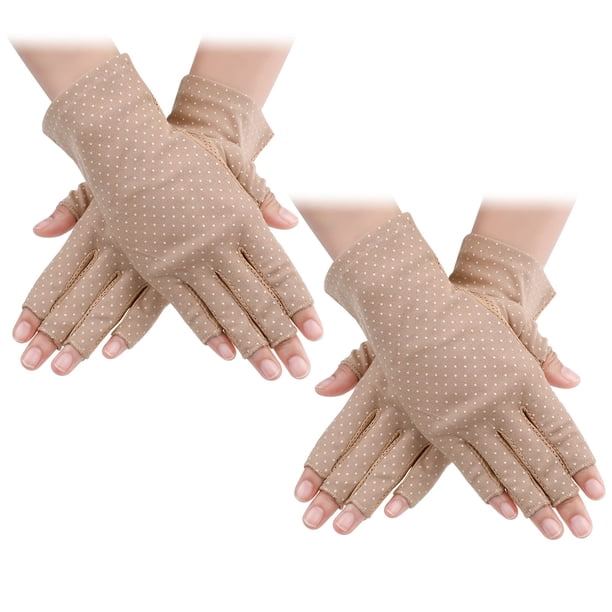 Guantes sin dedos anti-UV Guantes de protección solar para mujer Guantes de ciclismo Guantes de montar Guantes de protección solar antideslizantes para mujer Guantes de ciclismo para