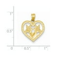 thumbnail image 2 of 14k Yellow Gold Two Doves In Heart Pendant - .8 Grams - Measures 21x17mm Wide, 2 of 2
