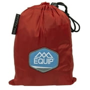Equip Lightweight Portable Nylon Camping Travel Hammock, 1 Person Red and Taupe, Size 116 L x 59 W