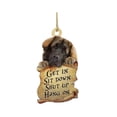 thumbnail image 2 of Fall Decor Animal Lover Two Sided Ornament,Funny Car Hanging, 2 of 5