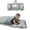 Gray Star, variant on Primlect Nap Mat, 55" x 22" x 2", Thickened Sleeping Bags with Removable Pillow, for Daycare