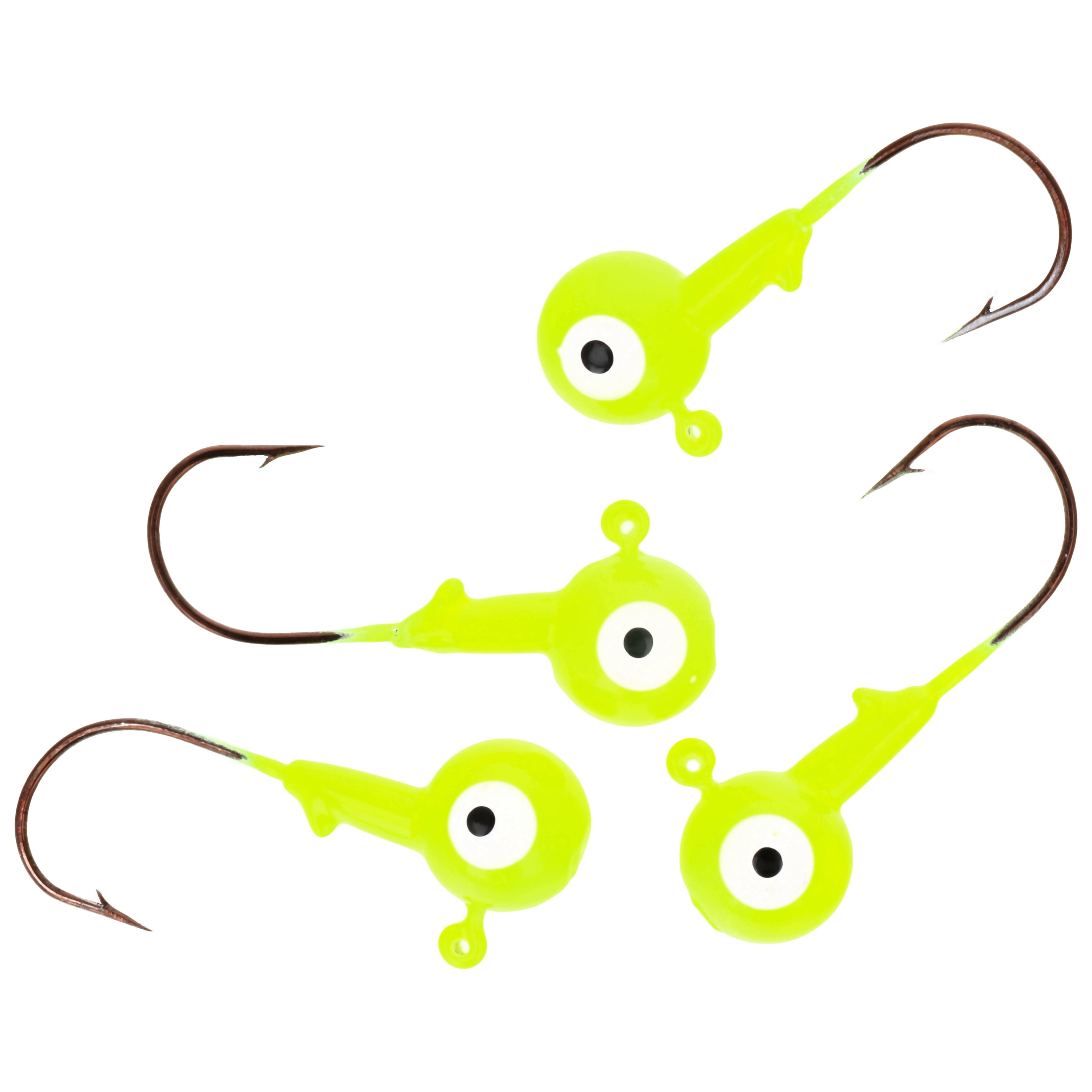 Eagle Claw Tin Ball Head Jig - Double eye - 4 pack - 1/4 oz - White