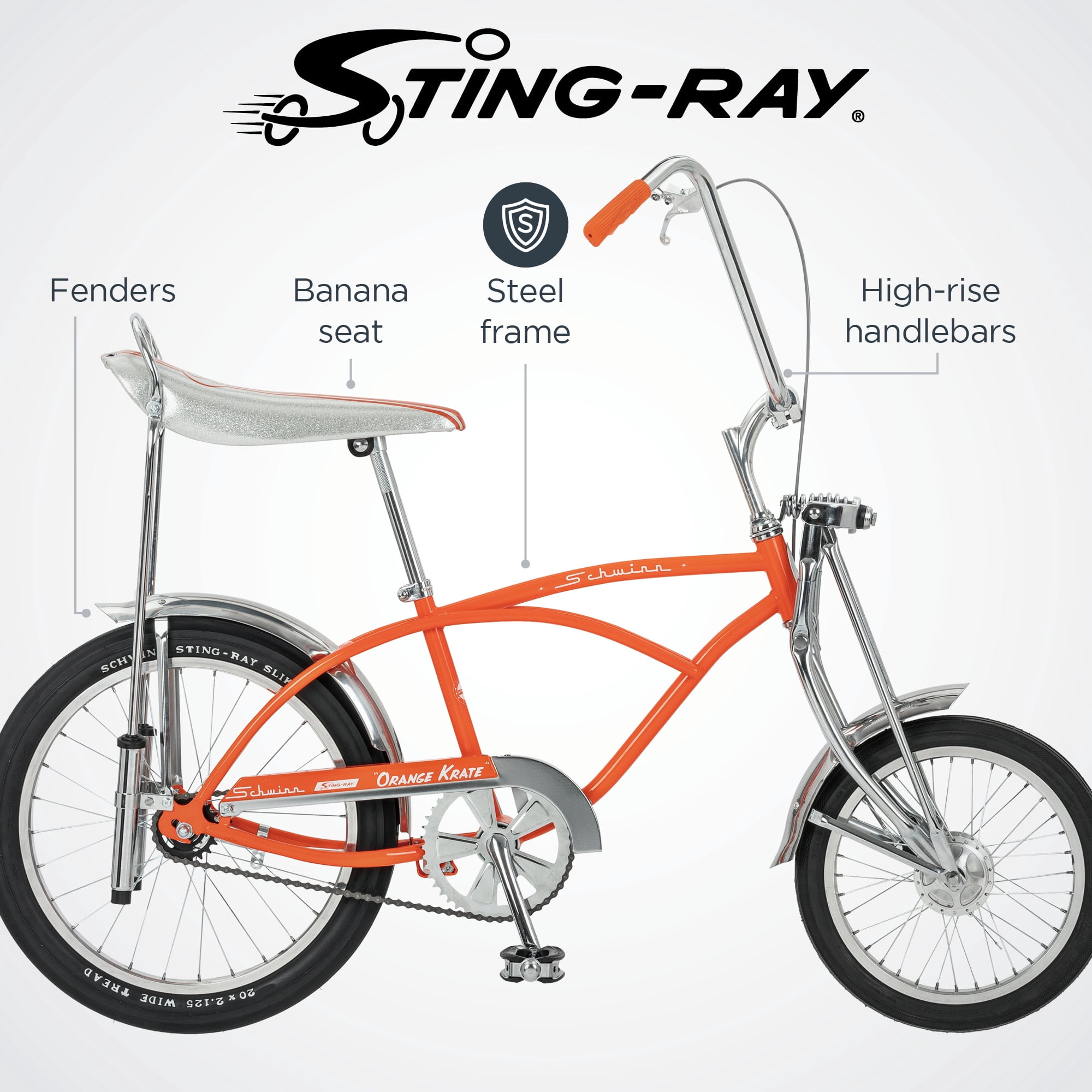 Schwinn Classic  Orange Krate, 20-Inch Wheel, Single Speed, Orange