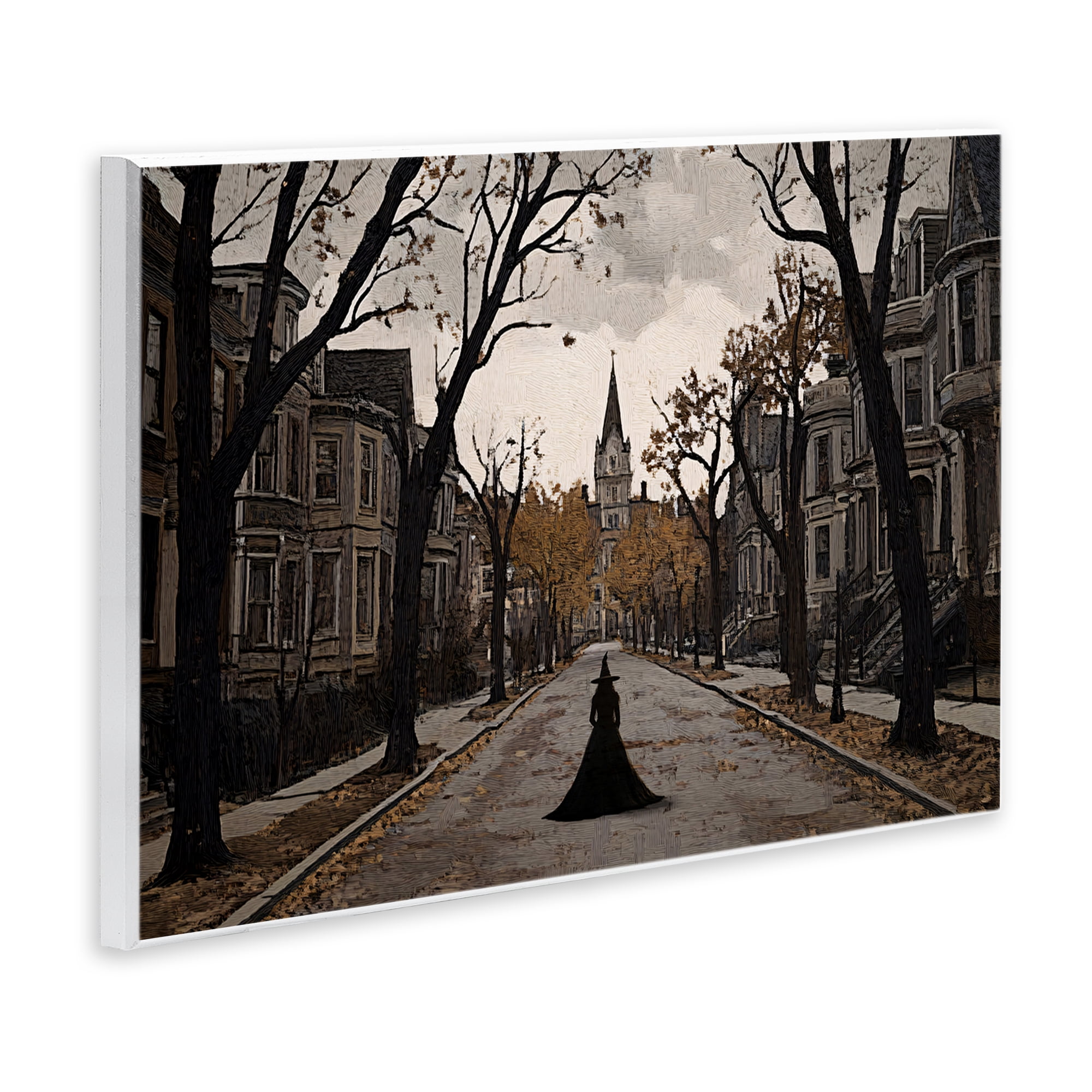 Stupell Industries Witch Strolling Town Streets Wall Plaque Art, design by Jacky Ngan