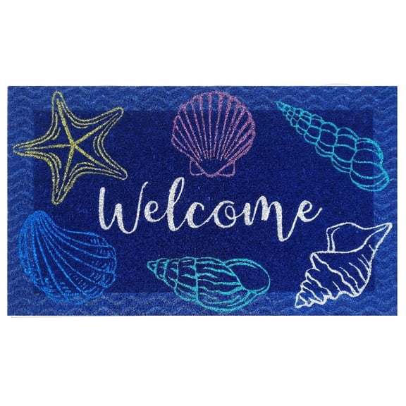 Briarwood Lane Summer Coir Doormat 30x18 Seashells For Summer Coir Doormat