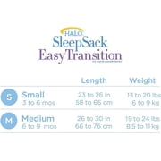 HALO Easy Transition SleepSack Wearable Blanket, TOG 1.5, Heather Pink, Girls, Small, 3-6 Months