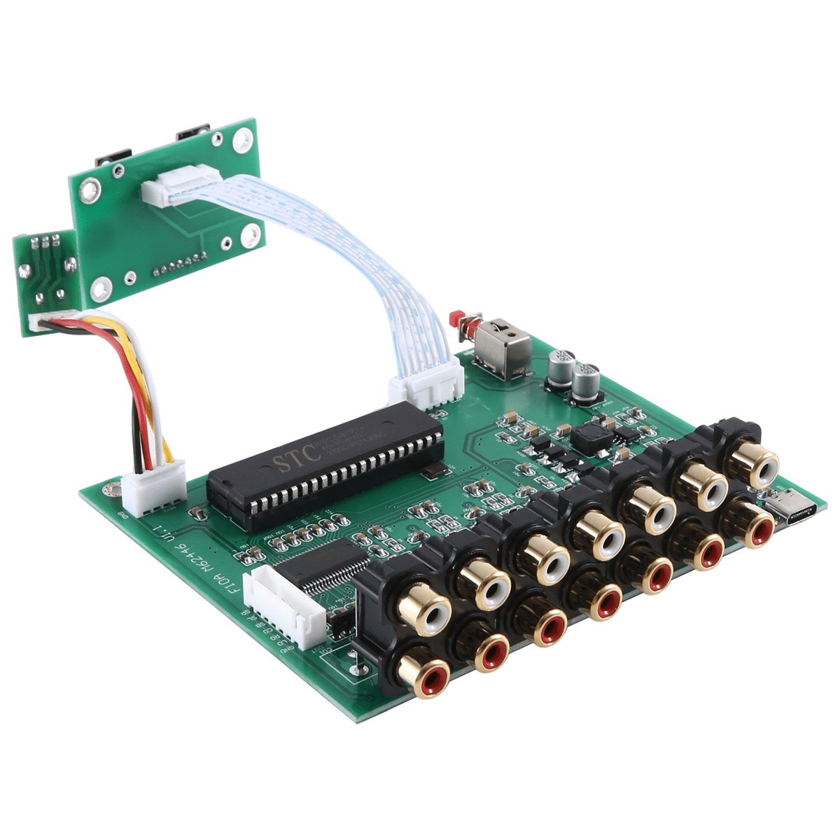 DLHiFi F11 M62446 Preamp 5.1 6 Channel Fully Independence Remote Control OLED Display for HiFi Amplifier