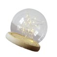 thumbnail image 1 of serony Mini Clear Glass Dome Display Case with Wood Base for Home Ornament 18cm, 1 of 3