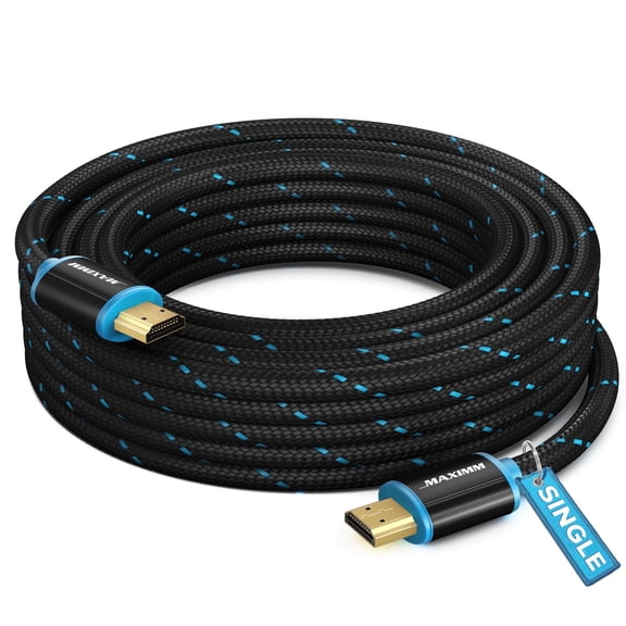 Maximm 4K HDMI Cable 20 Feet – High-Speed HDMI Cord 18 Gbps, Supports 4K 60Hz, Nylon Braided