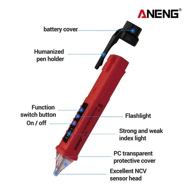 ANENG Digital AC 10V/48V/1000V Probador de voltaje Pluma Voltímetro Detector Sensor Tmvgtek Para estrenar