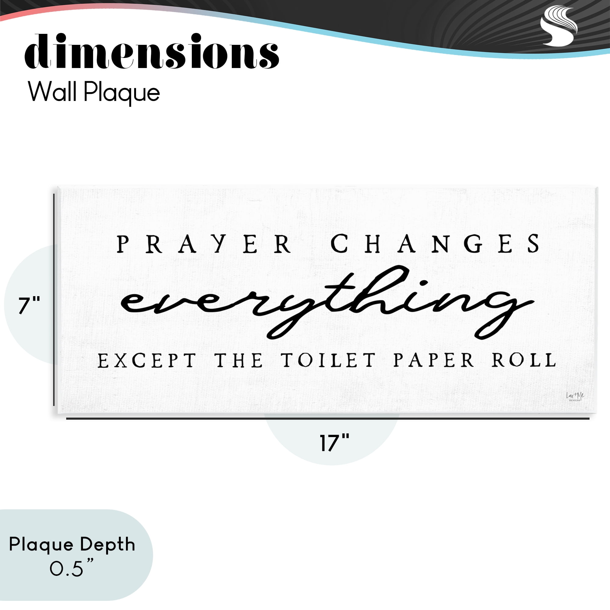 Stupell Industries Funny Prayer Changes Everything Wall Plaque Art, design by Lux + Me Designs