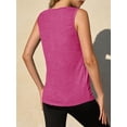 thumbnail image 4 of Women's Round Neck T-shirt Solid Color Casual Loose Vest Sleeveless Tops, 4 of 6