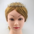 thumbnail image 2 of simhoa Rhinestone Crown Tiara is Sure to Make You Look Like a Real Elegant Princess Golden, 2 of 6