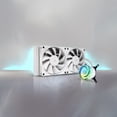 thumbnail image 6 of iBUYPOWER - AW4 240mm Radiator CPU Liquid Cooler (2 x 120mm Core Fans) with RGB Display - White, 6 of 7