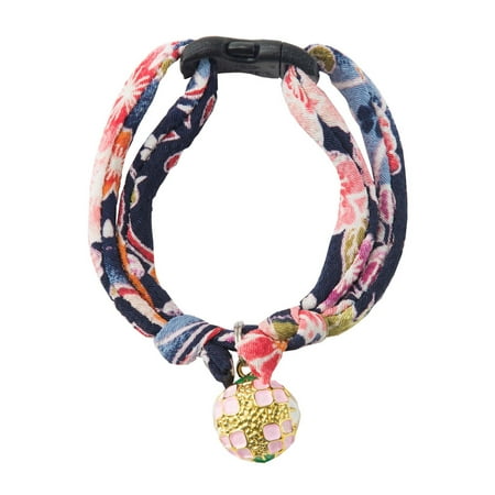 UPC: 4580471864203 | Necoichi Chirimen Temari Dynasty Cat Collar (Navy)
